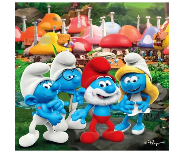 Hupikék trpaslíci dobrodružstvá 3x48ks supercolor puzzle - Clementoni
