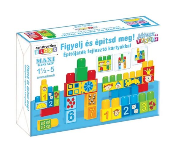 Hraj a uč sa!: Počúvaj a postav to! Stavebná hra s rozvojovými kartami - D-Toys