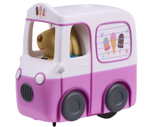Whizz-Around Peppa prasiatko zmrzlinový automobil s labradorom