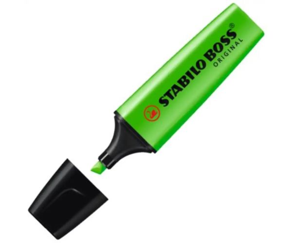 Stabilo: BOSS Original zvýrazňovač v zelenej farbe 2-5mm