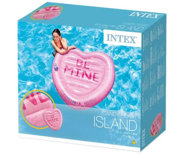 Intex: Nafukovací gumový matrac v tvare srdca 145x142cm