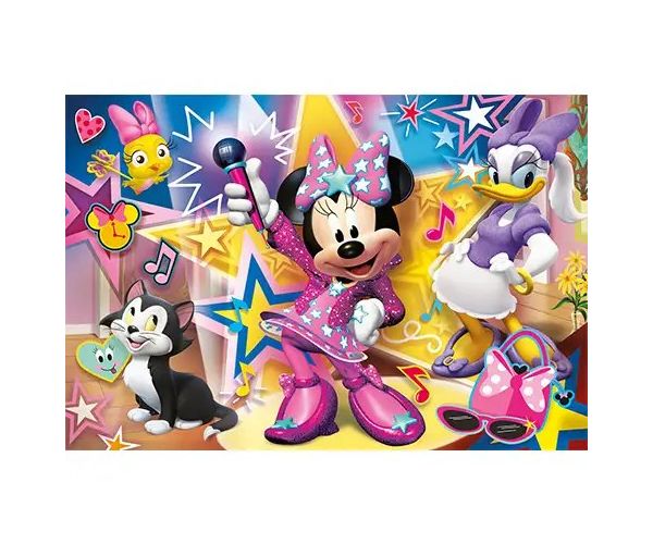 Minnie Mouse a jeho šťastní pomocníci Supercolor Maxi puzzle 60ks - Clementoni