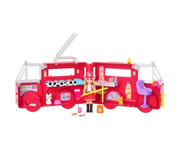 Barbie: Chelsea hasičské auto, hrací set - Mattel