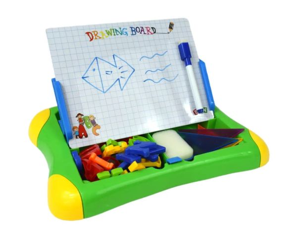 Drawing Board: Multifunkčná tabuľa na kreslenie s fixkou a písmenami 30x24cm