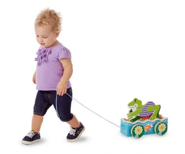 Žabie preteky, drevená hračka na ťahanie - Melissa & Doug