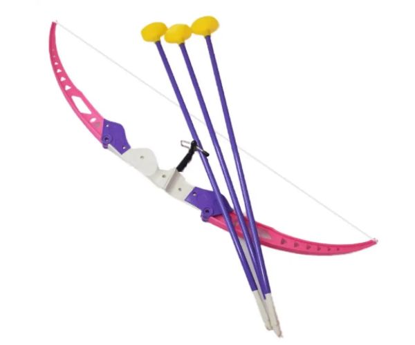 Ružový set s lukom a prísavkovými šípmi 54cm