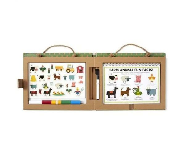 Zmazateľná súprava na kreslenie a magnetická farma - Melissa & Doug