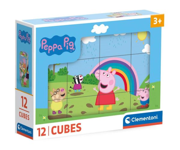 Peppa prasiatko 12ks rozprávková kocka - Clementoni