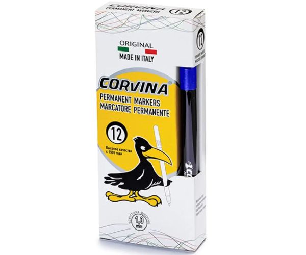 Corvina permanentný modrý popisovač s 1 mm hrotom 1 ks - Carioca