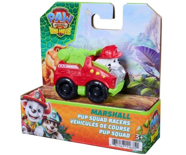 Labková patrola: Dino Movie Marshall mini pretekárske autíčko 6,4 cm - Spin Master