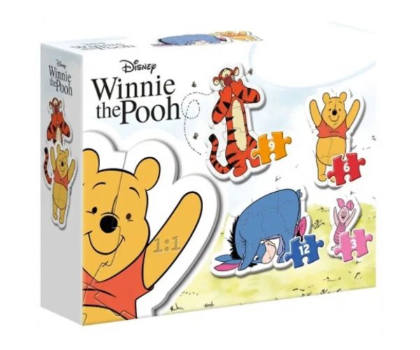 Disney: Macko Pú a jeho priatelia 4v1 puzzle set - Clementoni