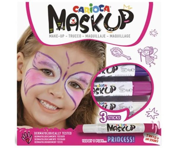 Carioca Maskup: Princezná set na vymaľovanie tváre 3 farby