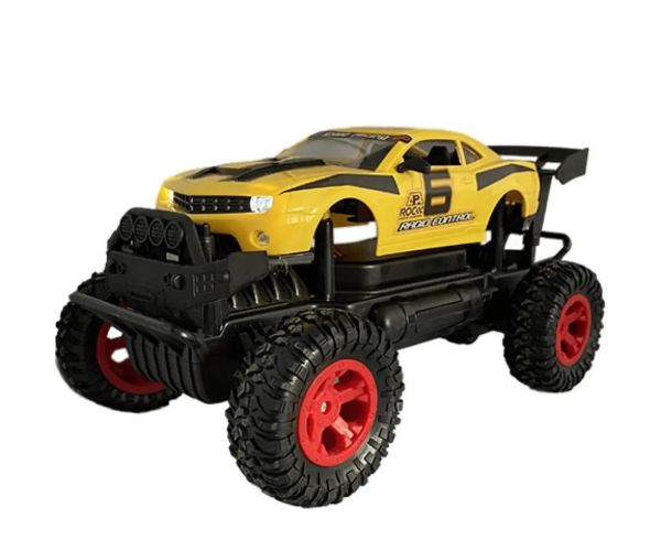 RC Off-Road diaľkovo ovládané žlté Camaro s osvetlením 27 MHz 29cm 1/14 mierka
