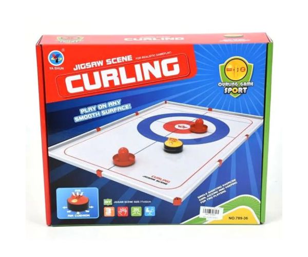Stolný curling súprava s ihriskom