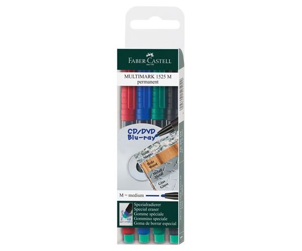 Faber-Castell: Multimark permanentný marker M 1mm 4 ks