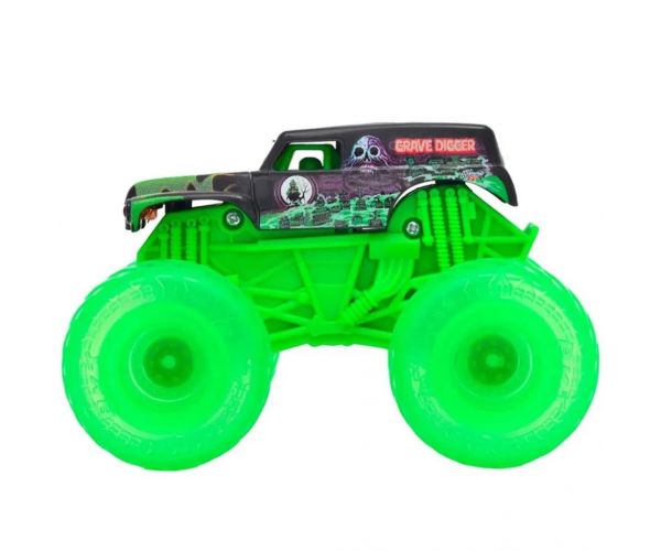 Monster Jam: Svetelný Grave Digger svietiaci monster truck – 1/43 - Spin Master