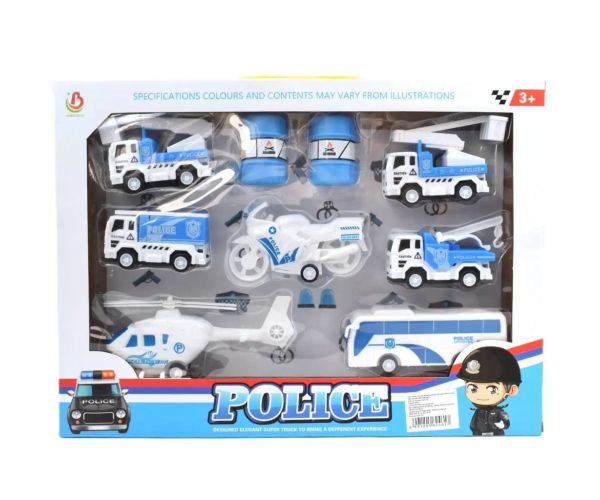 Police set: 7-dielny set policajných vozidiel
