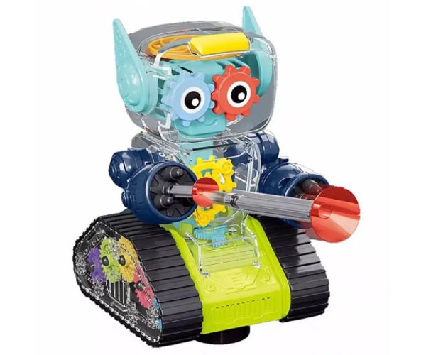 GearWheel svietiaci bojový robot s vystreľovačom vo dvoch variantoch