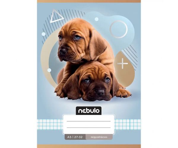 Nebulo: Dva psi vzorované kockované zošit A/5 27-32