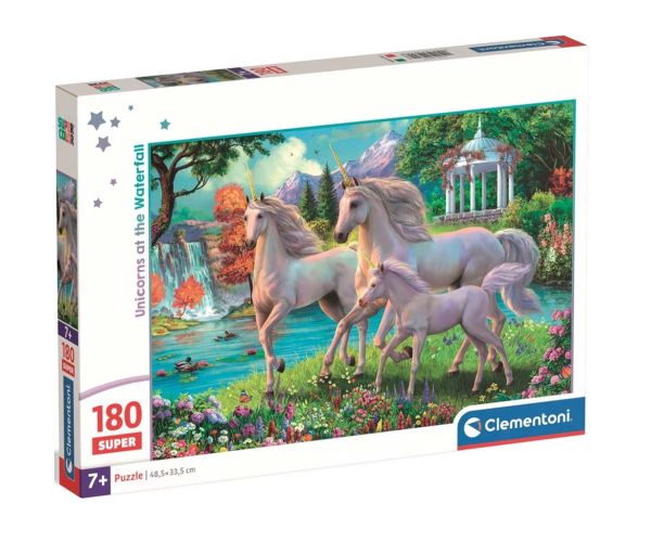 Jednorožce pri vodopáde 180ks super puzzle - Clementoni