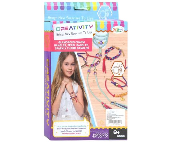 Creativity: 43-dielny set na výrobu náramkov a náhrdelníkov s farebným korálkami a príslušenstvom