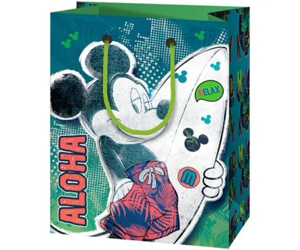 Mickey Mouse Surf stredne veľká darčeková taška 18x23x10cm