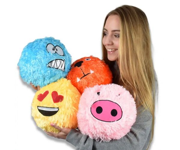 Fuzzy zábavná chlpatá plyšová lopta v rôznych variantoch 23cm