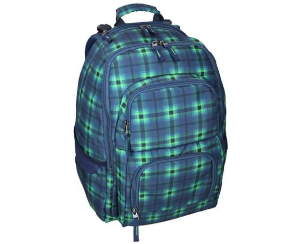 Spirit: E-Bag modrá zaoblená školská taška, batoh 46x34x22cm