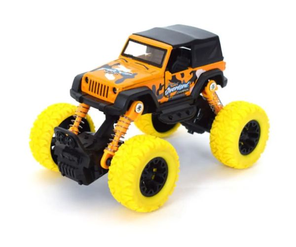 Off-Road naťahovacie červené terénne vozidlo 1/32