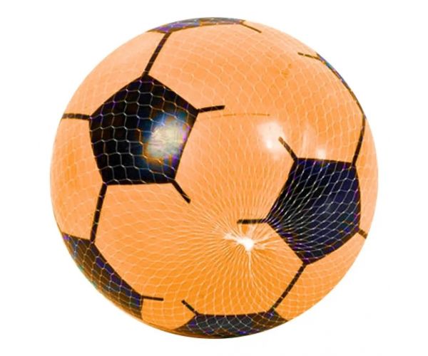 Gumová lopta s futbalovým vzorom 23 cm