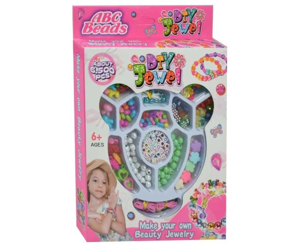 DIY Jewel: ABC Set na výrobu šperkov s farebnými a písmenkovými perlami