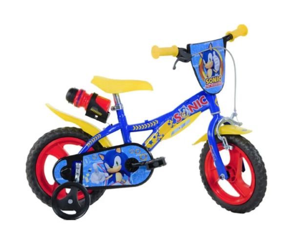 Modro-žltý bicykel Sonic vo veľkosti 12