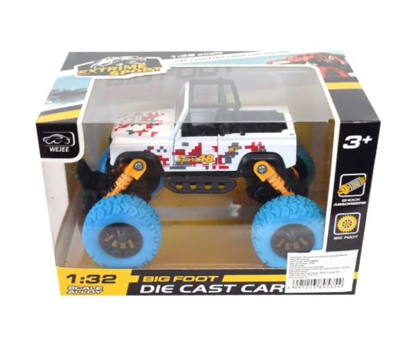 Off-Road naťahovacie biele terénne vozidlo 1/32