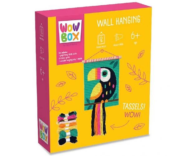 WowBox: Makramé nástenná dekorácia kreatívna súprava s motívom tukána