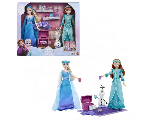 Ľadové kráľovstvo: Kráľovský pyžamový večierok herný set - Mattel