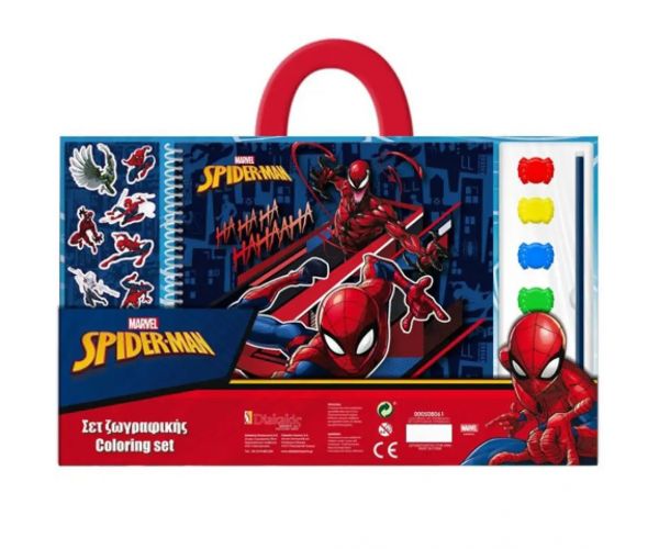 Marvel: Spider-Man omaľovanka s vodovými farbami a nálepkami