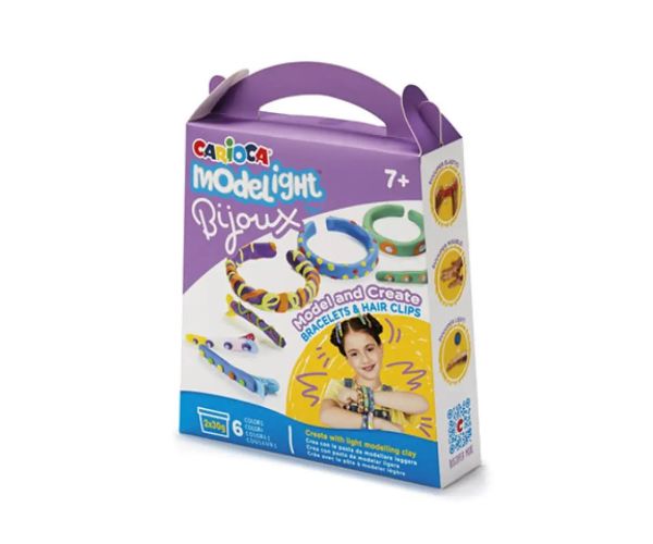 Modelight Bijoux Plastelínový set s náramkom a sponkou do vlasov - Carioca
