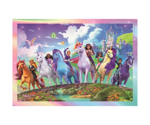 Unicorn Akadémia tím 104ks Supercolor puzzle - Clementoni