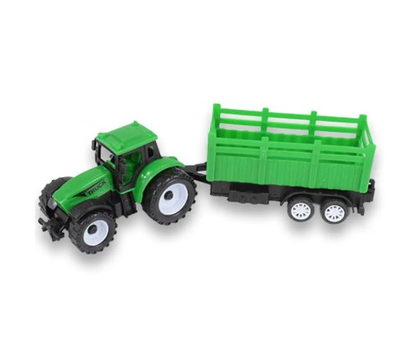 Farm Truck: Dvojdielny zelený set, traktor s prívesom