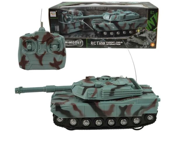 RC M1 Abrams tank so svetlom a zvukom na diaľkové ovládanie 1/32 22cm