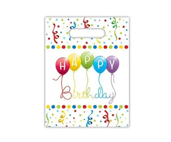 Párty tašky Happy Birthday 6ks/bal