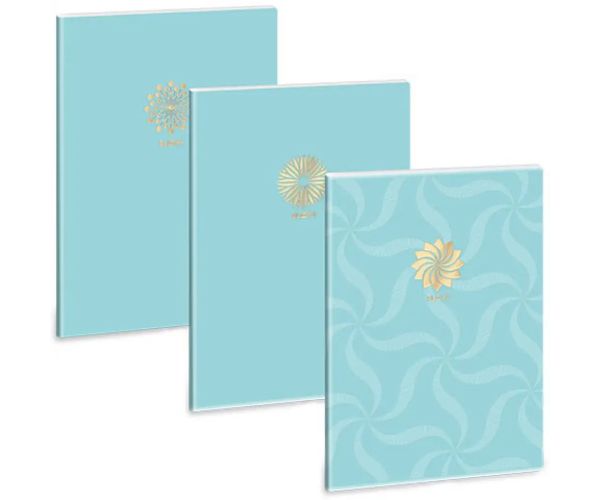 Ars Una: Soft Touch Turquoise Spring zošit s bodkami a extra sponami A/4