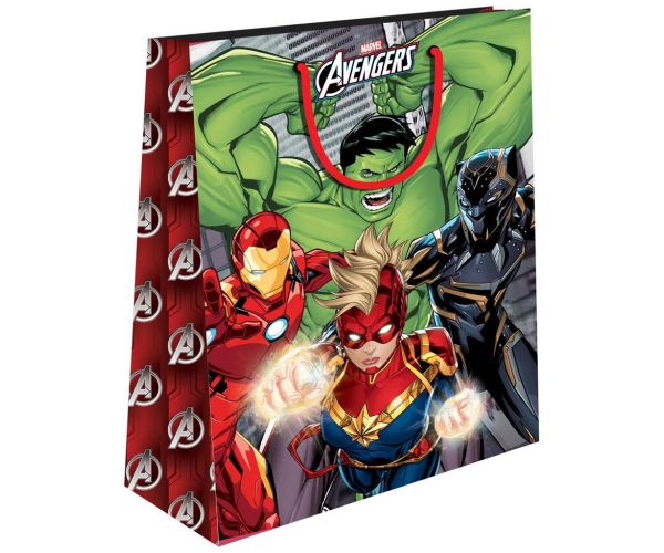 Luna: Marvel Avengers darčeková taška s motívom superhrdinov 26x32x12cm