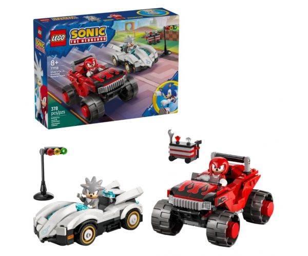 LEGO® Sonic the Hedgehog™: Silver auto Knuckles monster trucku proti (77118)