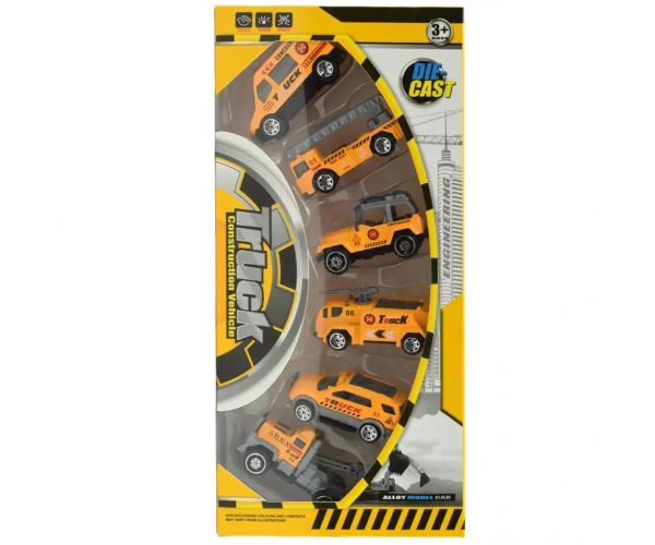 Truck Team: 6-dielny set stavebných autíčok 1/64