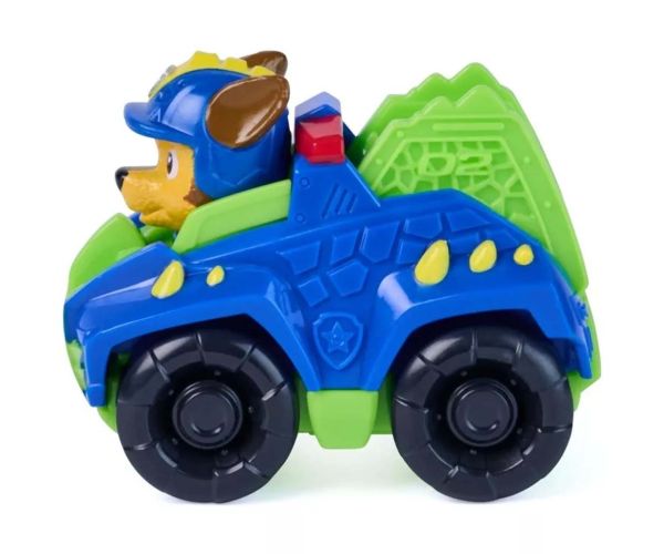 Labková patrola: Dino Movie Chase mini pretekárske autíčko 6,4 cm - Spin Master