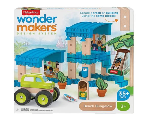 Fisher-Price: Wonder Makers pobrežný bungalov 35 dielna stavebnica - Mattel