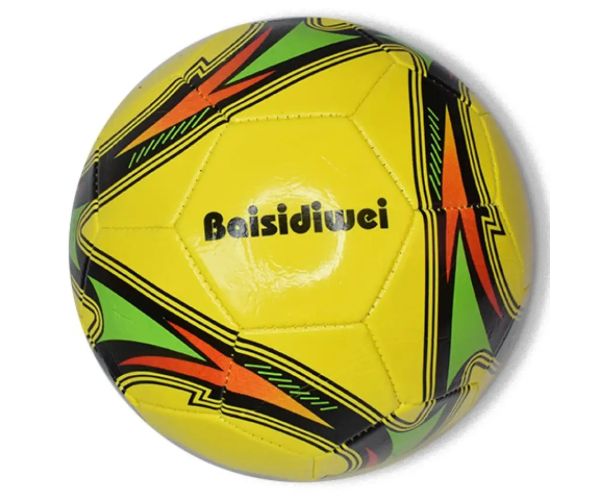 Futbalová lopta z umelej kože v neónových farbách 23cm