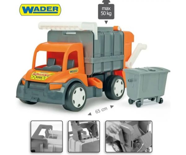 Veľké odpadové auto 65 cm - Wader