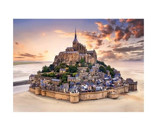Mont Saint-Michel pri západe slnka 1500ks HQC kompaktný puzzle - Clementoni